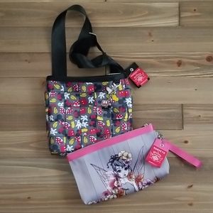 Harvey's Seatbelt Messenger & Wristlet bag